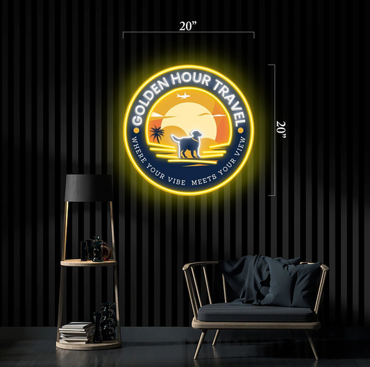 GOLDEN HOUR TRAVEL | LED Neon Sign