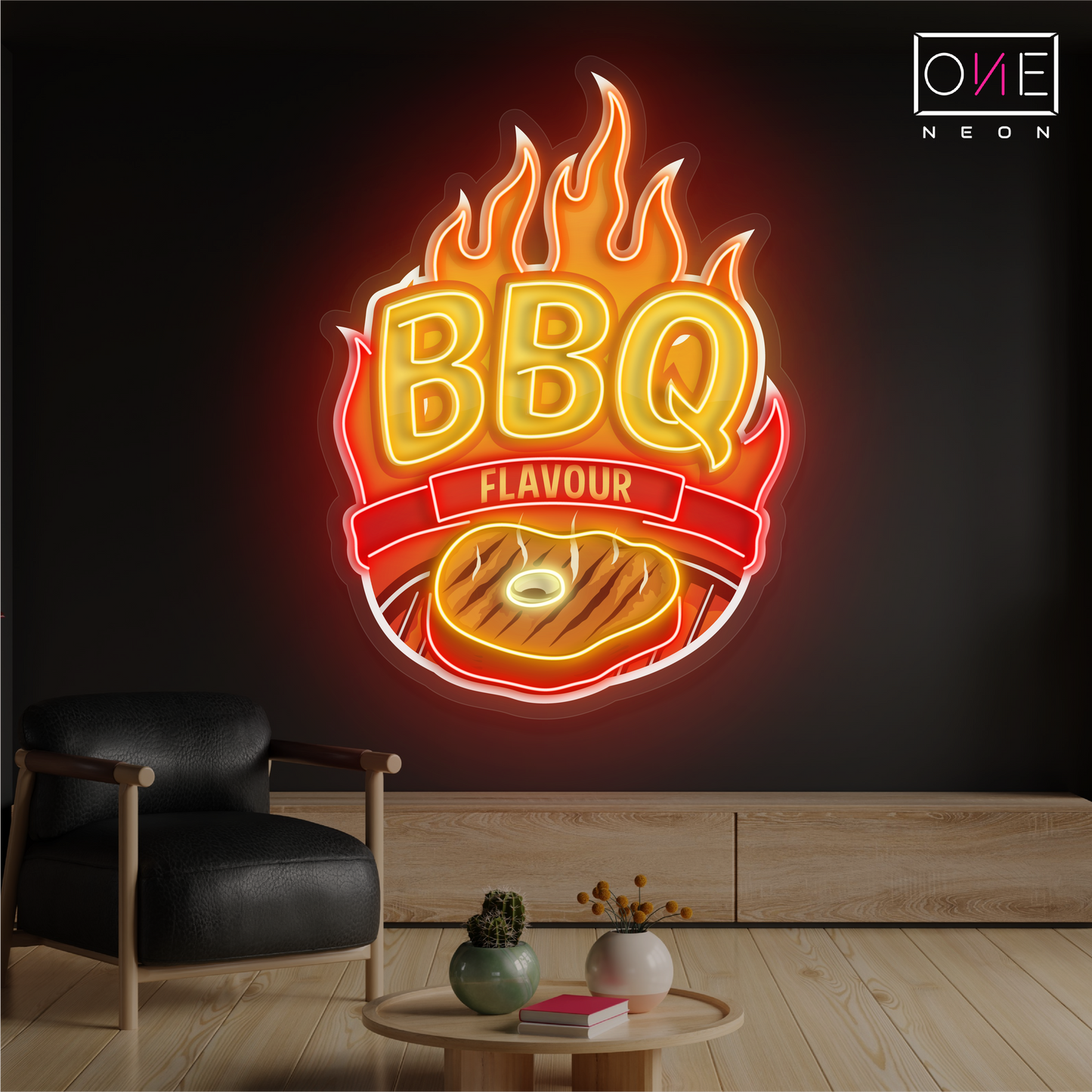 BBQ Flavour Artwork Led Neon Sign