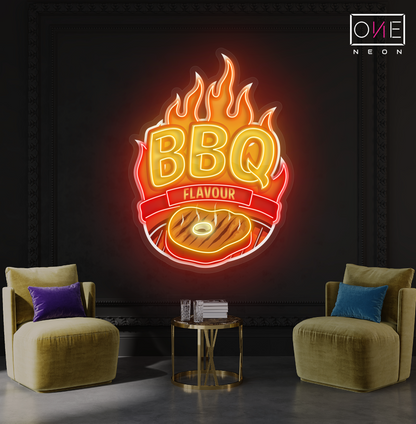 BBQ Flavour Artwork Led Neon Sign