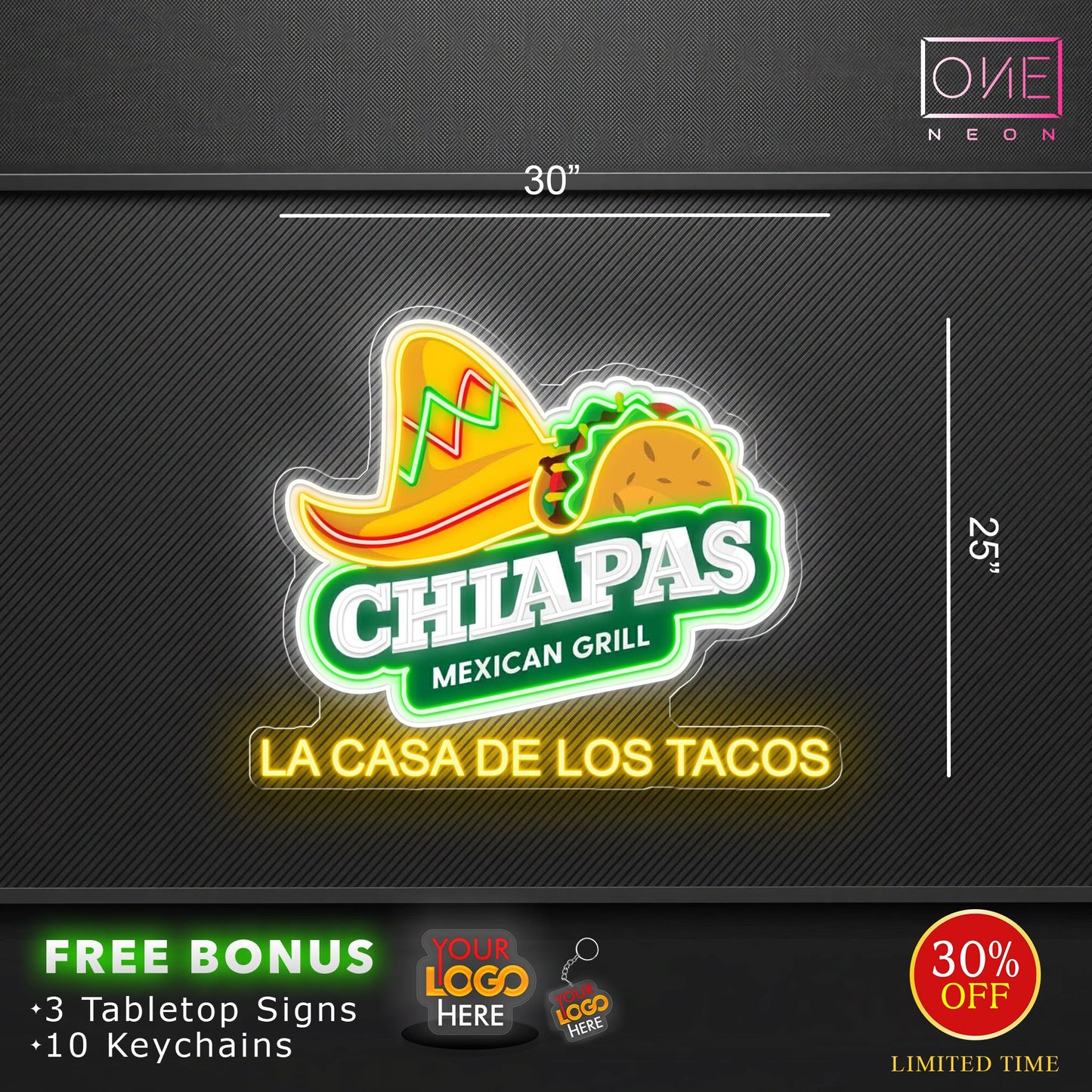 CHIAPAS MEXICAL GRILL | Led Neon Sign