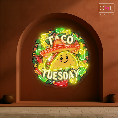 Tacos Tuesday Artwork Led Neon Sign