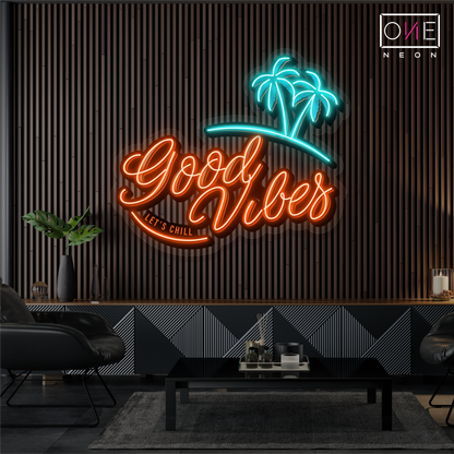 Good Vibes Artwork Led Neon Sign