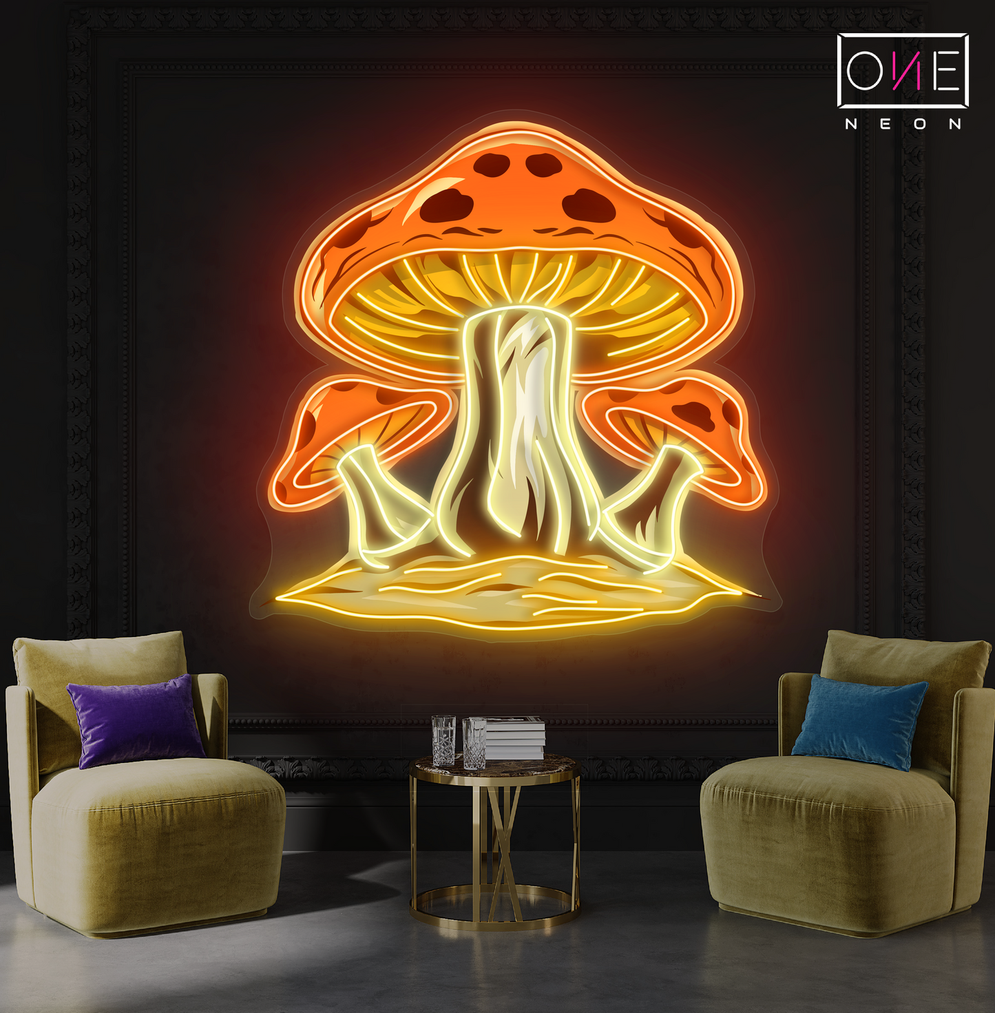 Magic Mushrooms Artwork Led Neon Sign