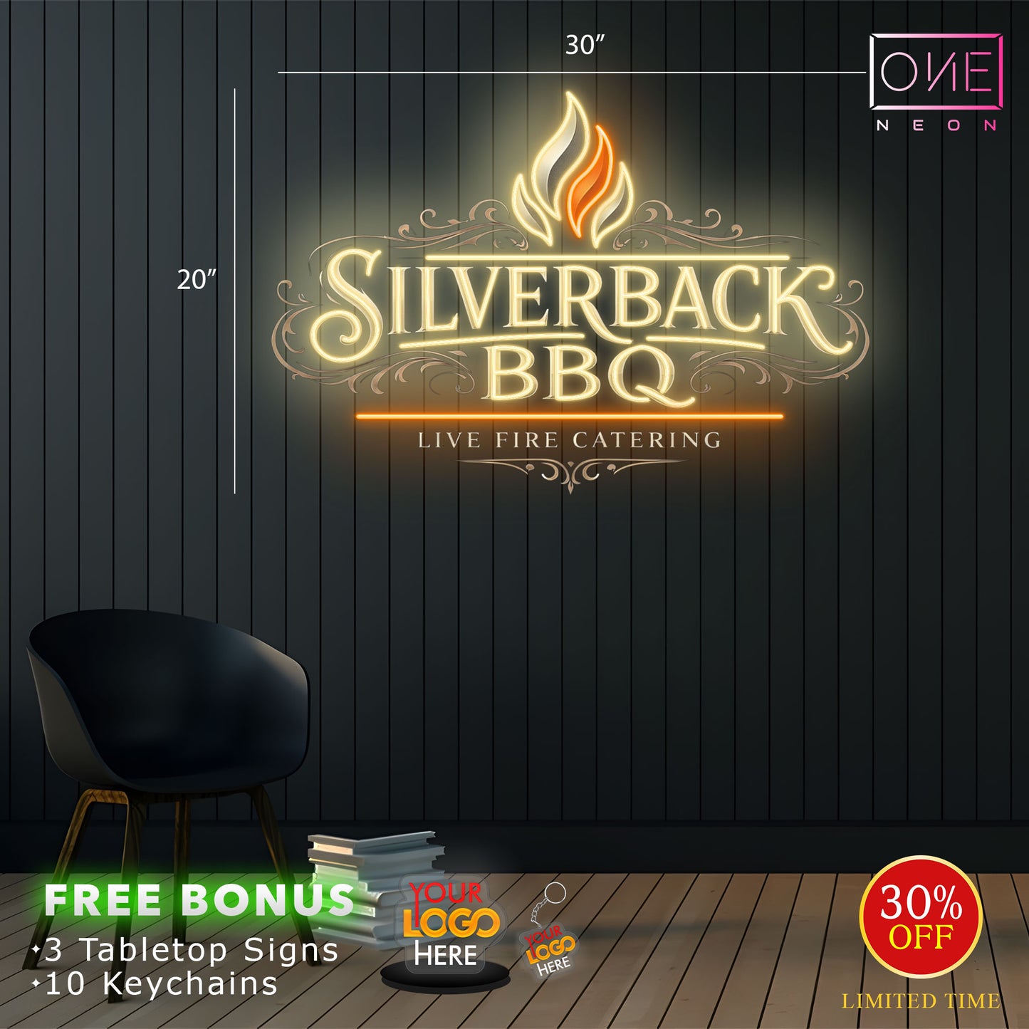 SILVERBACK BBQ | Led Neon Sign