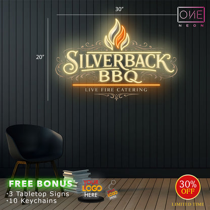 SILVERBACK BBQ | Led Neon Sign