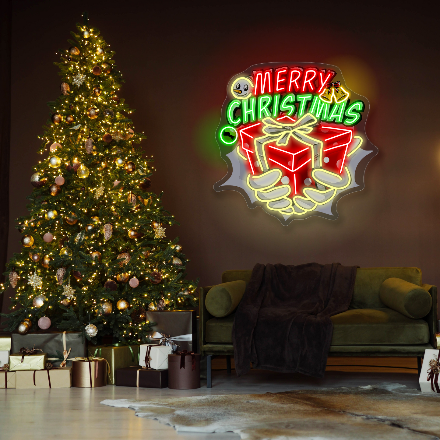 Merry Christmas Gift Artwork LED Neon Sign
