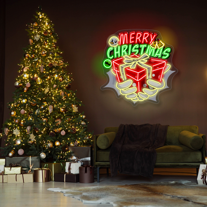 Merry Christmas Gift Artwork LED Neon Sign