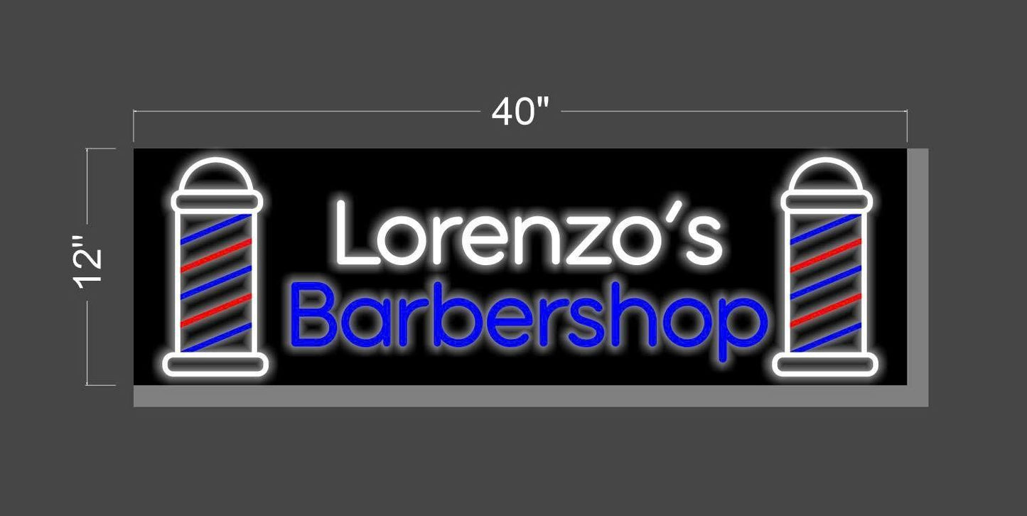 Lozenro's Barbershop | face-lit light box