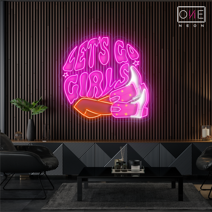 Let's Go Girls Artwork Led Neon Sign