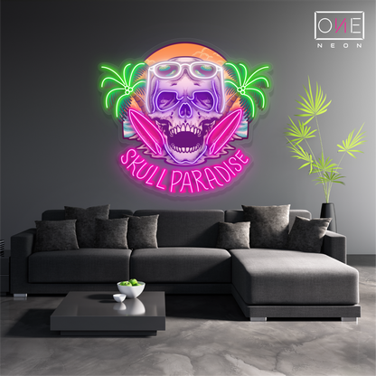 Skull Paradise Artwork Led Neon Sign