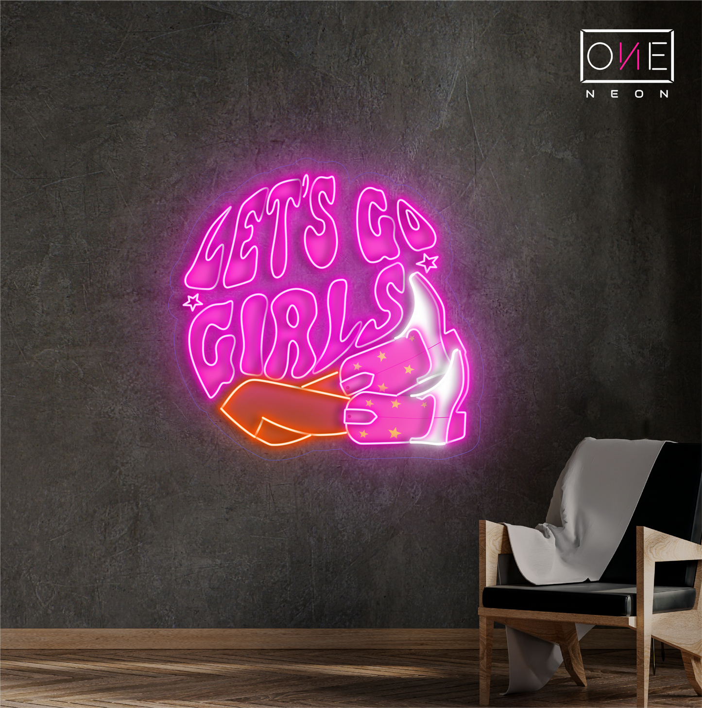 Let's Go Girls Artwork Led Neon Sign