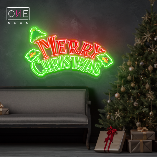 Festive Christmas Cheer Artwork Led Neon Sign