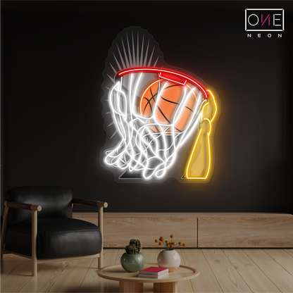 Slam Dunk Glory - Basketball Artwork Led Neon Sign