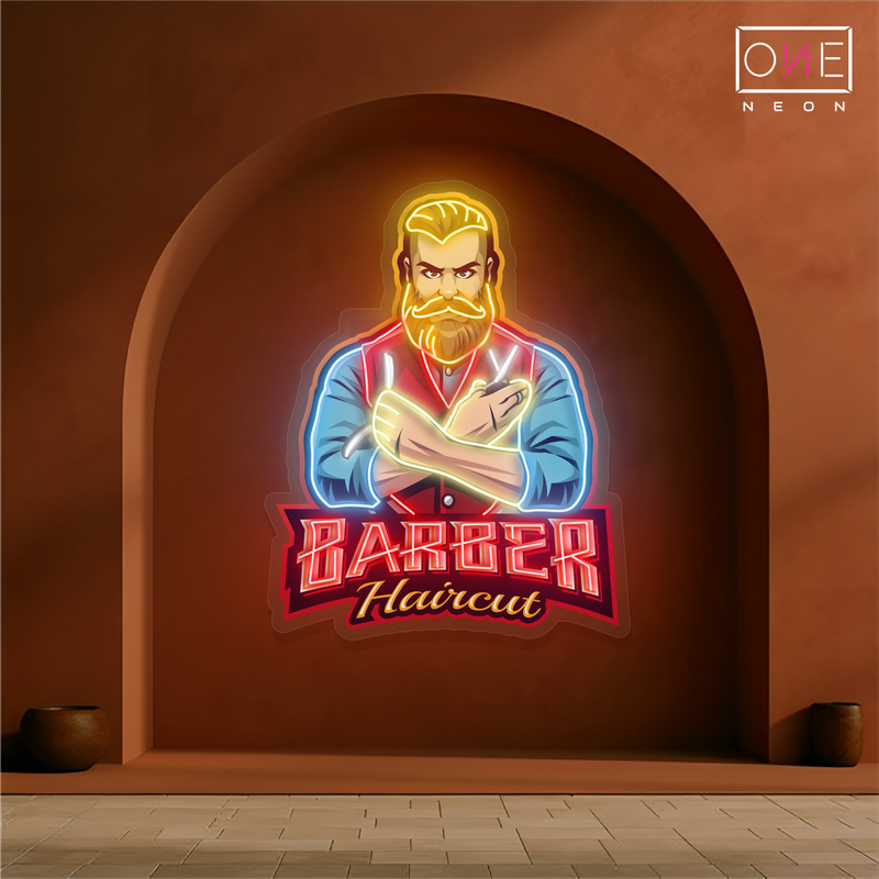 Barber Haircut Artwork Led Neon Sign