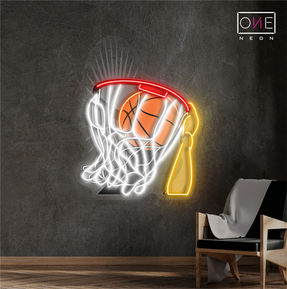 Slam Dunk Glory - Basketball Artwork Led Neon Sign