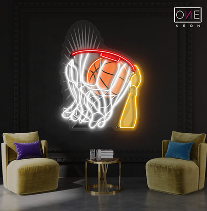 Slam Dunk Glory - Basketball Artwork Led Neon Sign