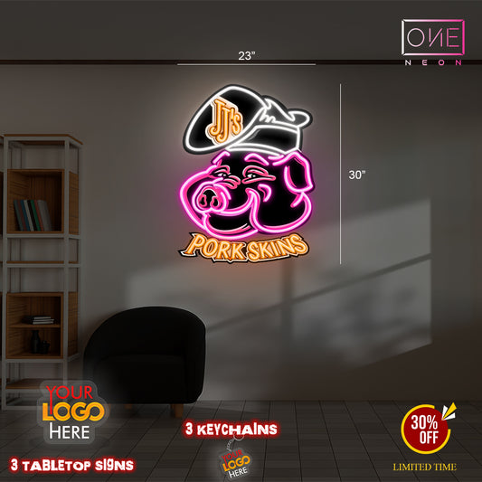 PORK SKINS | LED Neon Sign
