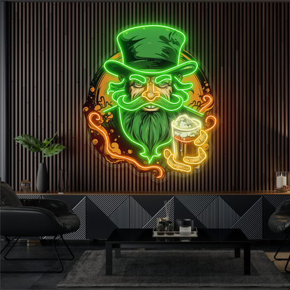 Green Beard Brew Artwork Led Neon Sign