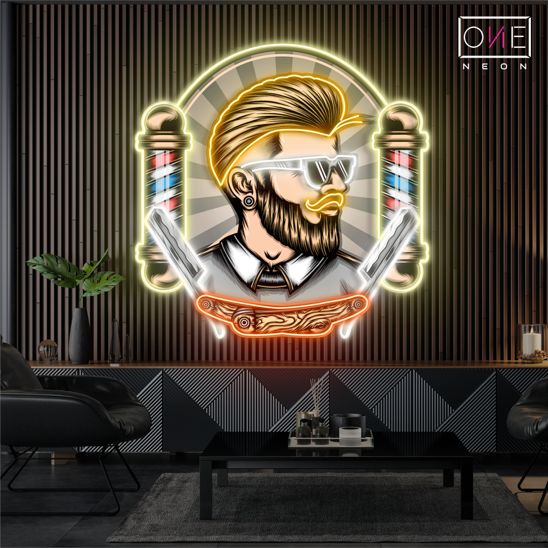 The Modern Barber Artwork Led Neon Sign