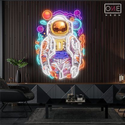 Astronaut Odyssey Artwork Led Neon Sign