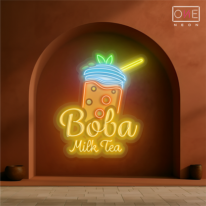 Boba Milk Tea  Artwork Led Neon Sign