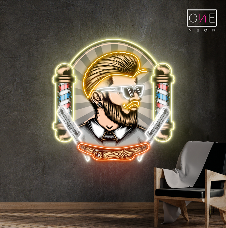 The Modern Barber Artwork Led Neon Sign