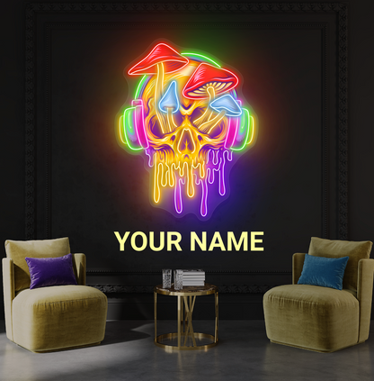 Psychedelic Skull Artwork Led Neon Sign