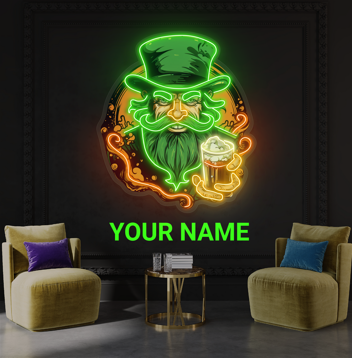 Green Beard Brew Artwork Led Neon Sign