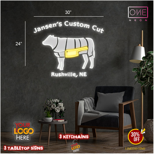 Jansen's Custom Cut | LED Neon Sign