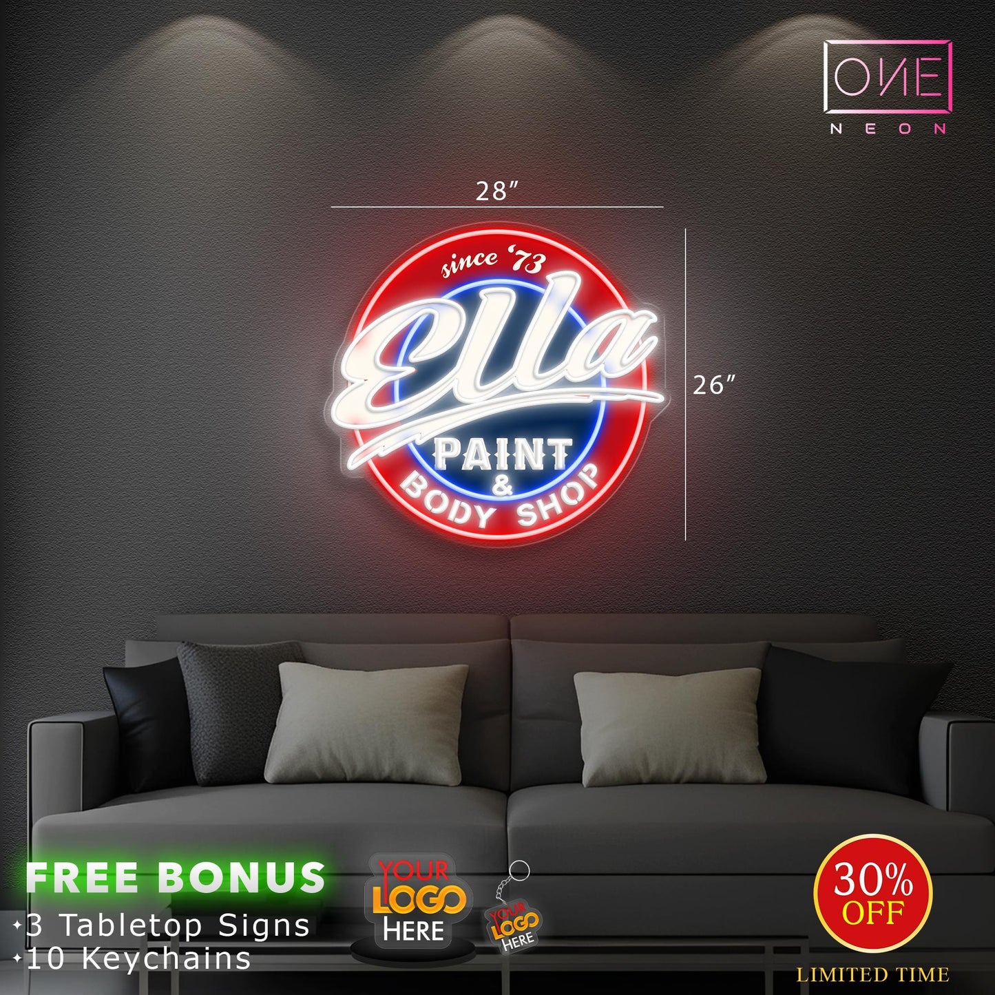 ELLA PAINT & BODY SHOP | Led Neon Sign