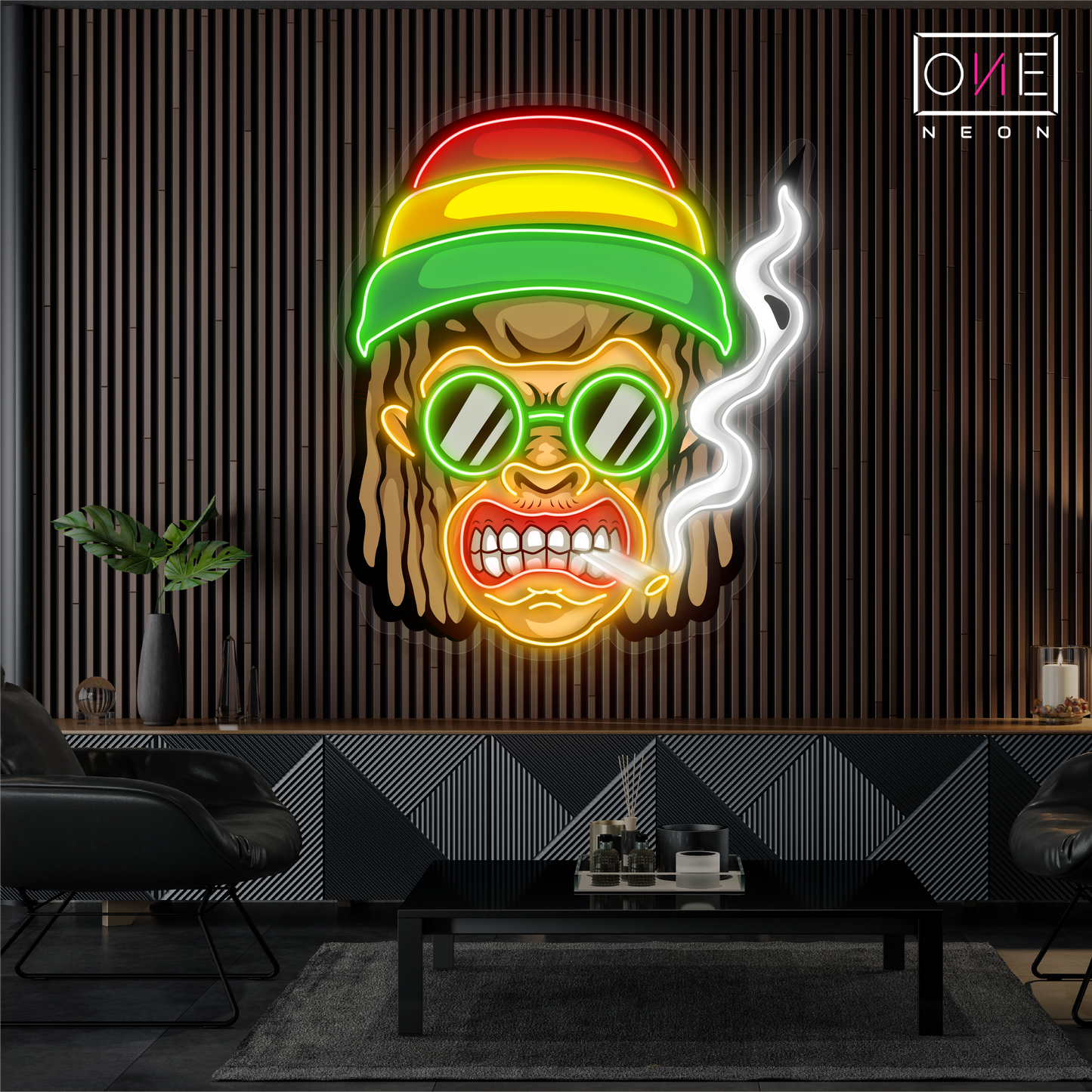 Rasta Vibes Artwork Led Neon Sign