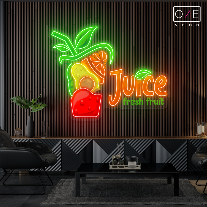 Juice Fresh Fruit Artwork Led Neon Sign