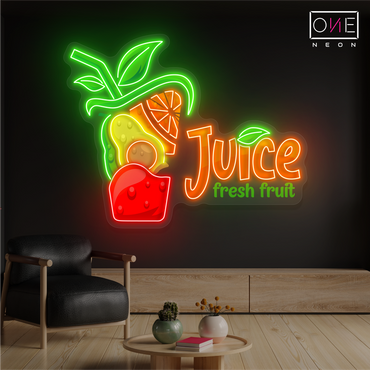 Juice Fresh Fruit Artwork Led Neon Sign