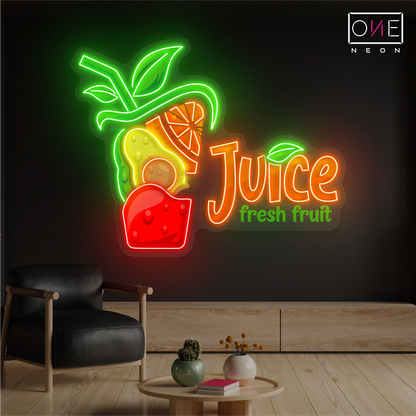 Juice Fresh Fruit Artwork Led Neon Sign