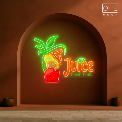 Juice Fresh Fruit Artwork Led Neon Sign