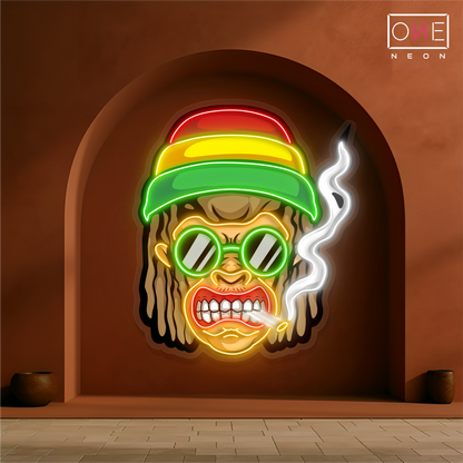 Rasta Vibes Artwork Led Neon Sign