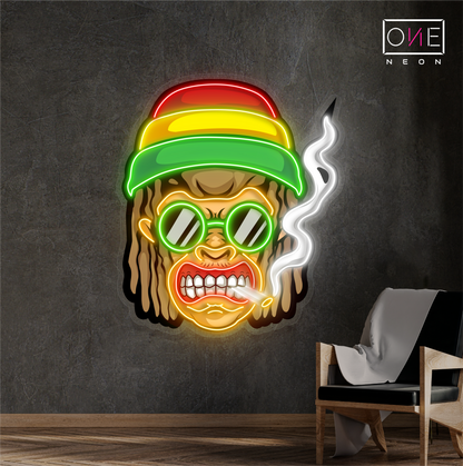 Rasta Vibes Artwork Led Neon Sign