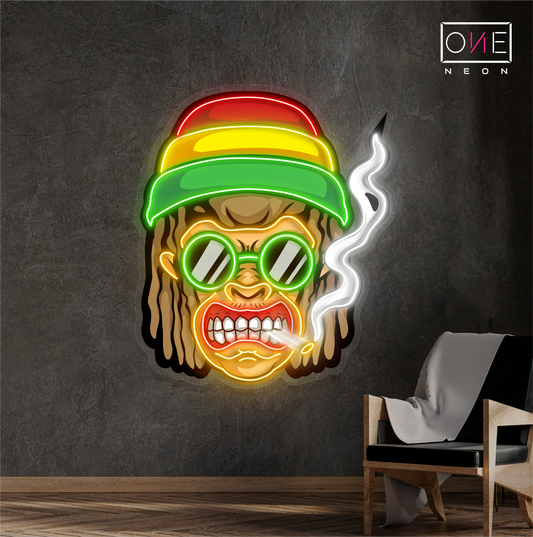 Rasta Vibes Artwork Led Neon Sign