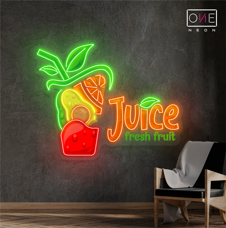 Juice Fresh Fruit Artwork Led Neon Sign