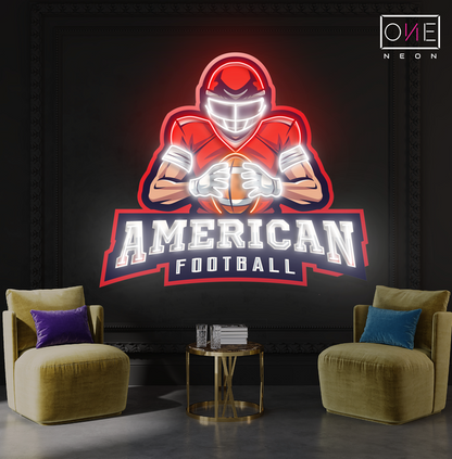 American Football Artwork Led Neon Sign