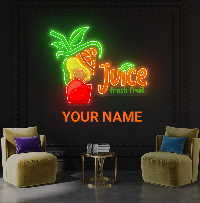 Juice Fresh Fruit Artwork Led Neon Sign