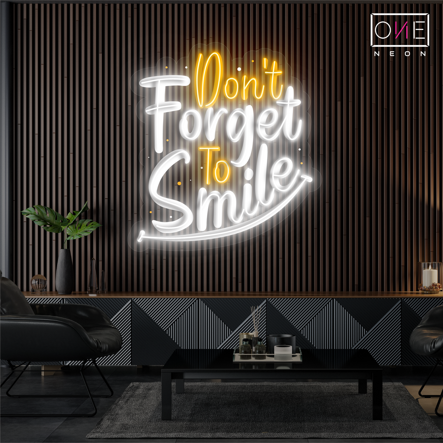 Don't Forget To Smile Artwork Led Neon Sign