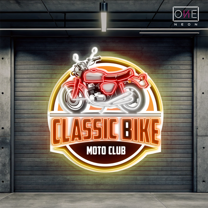 Classic Bike Artwork Led Neon Sign