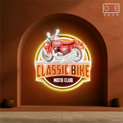 Classic Bike Artwork Led Neon Sign