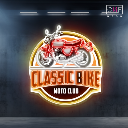 Classic Bike Artwork Led Neon Sign