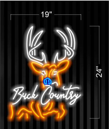Ohio State And Buck country | LED Neon Sign (2 signs)
