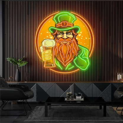 Leprechaun's Toast Artwork Led Neon Sign