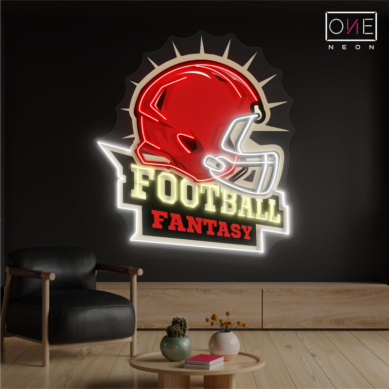 Football Fantasy Artwork Led Neon Sign