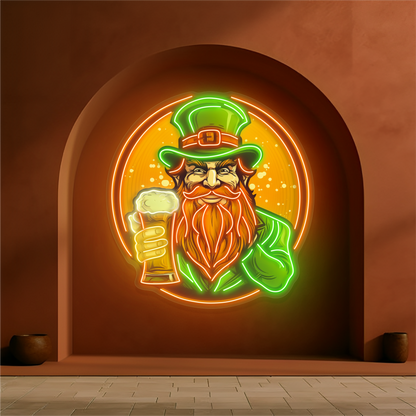 Leprechaun's Toast Artwork Led Neon Sign