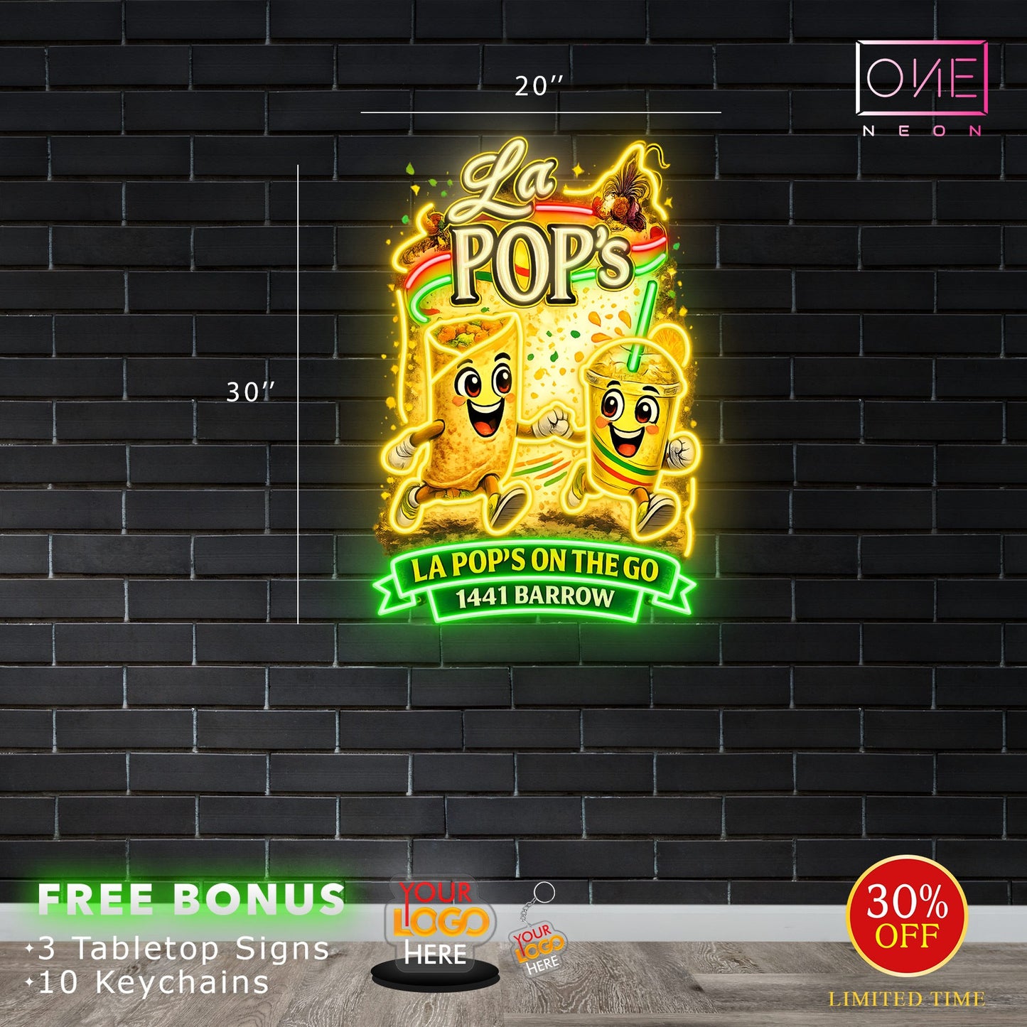 LA POP'S #1 & LA POP  | Led Neon Sign (2 SIGNS)